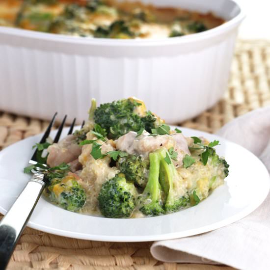 Chicken Quinoa & Broccoli Casserole