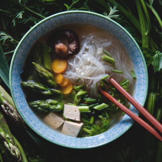 Miso Soup with Asparagus