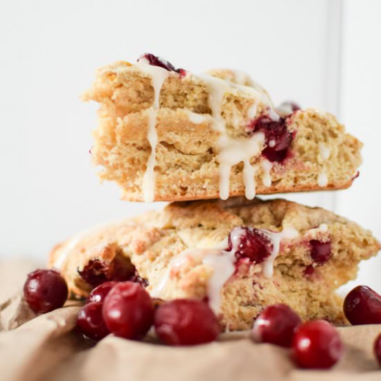 Orange Cranberry Glazed Scones