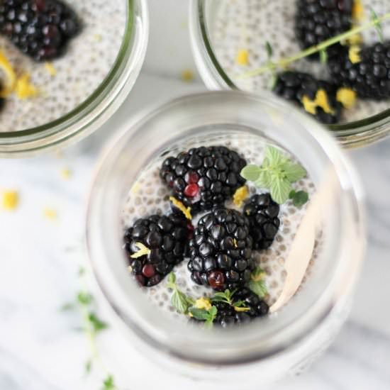Lemon & Blackberry Chia Seed Pudding