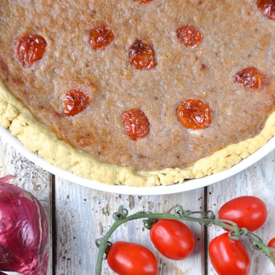Tart with Red Onions and Tomatoes