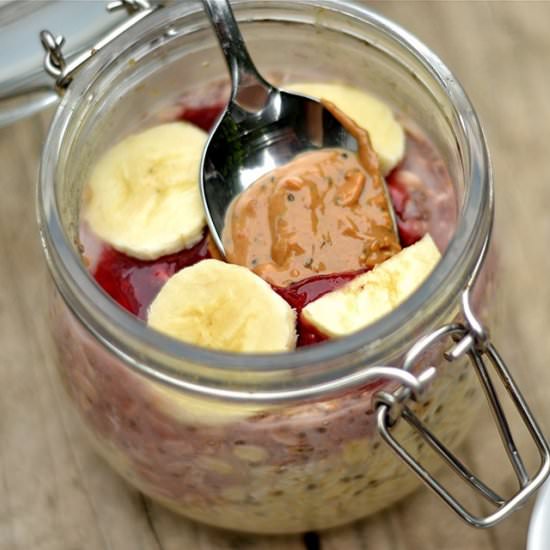 Overnight PB & J Oatmeal