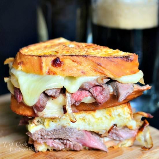 Steak & Onion Grilled Cheese