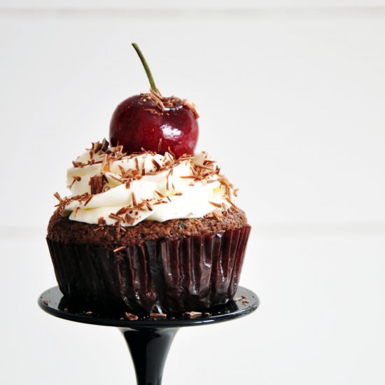 Coconut Flour Black Forest Cupcakes