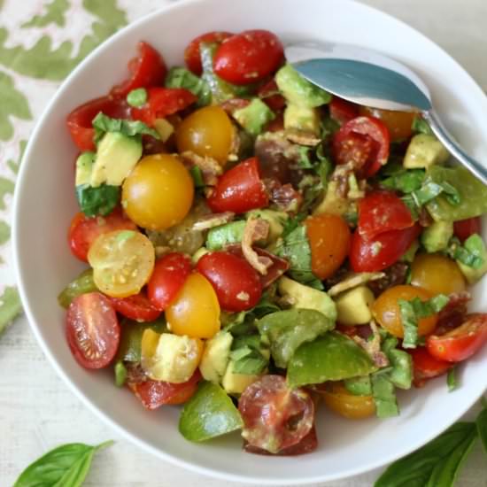 Tomato, Avocado and Bacon Salad