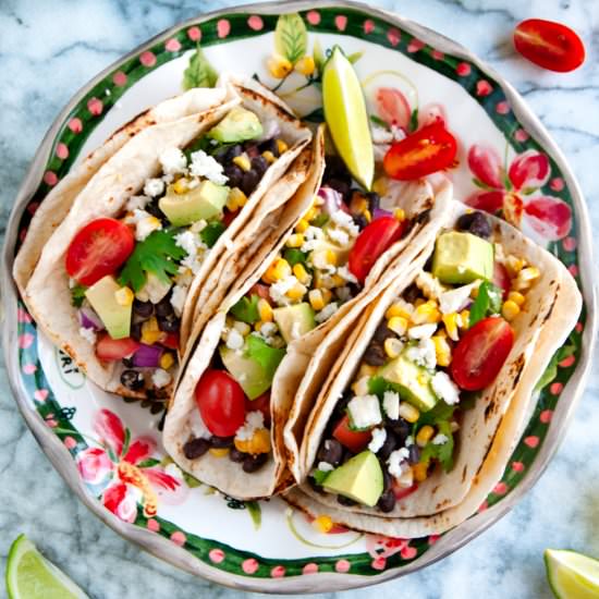 Grilled Corn and Black Bean Tacos