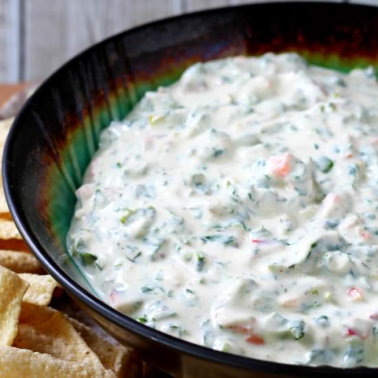 Spinach & Kale Greek Yogurt Dip