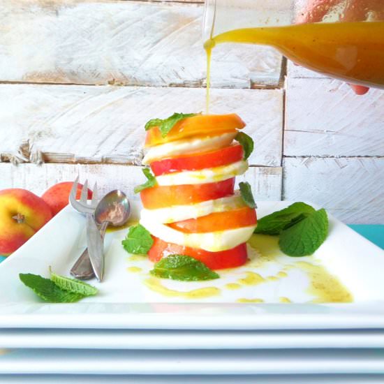 Minty Peach Caprese Salad