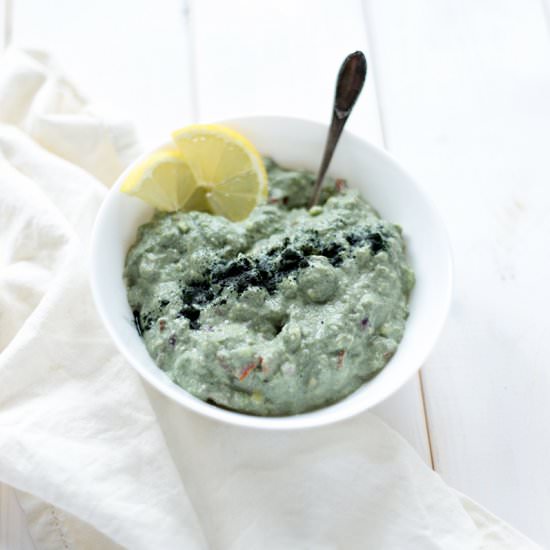 Tahini and Spirulina Guacamole