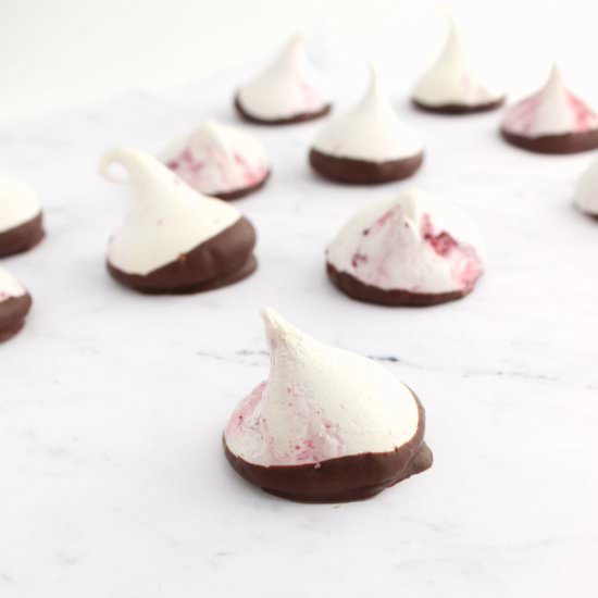 Chocolate Raspberry Meringues