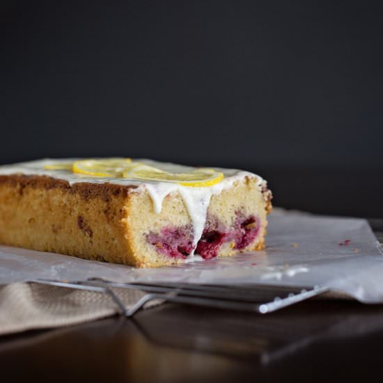 Lemon Raspberry Pound Cake