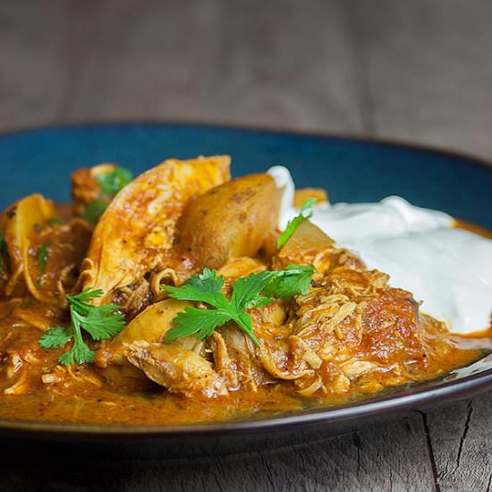 Indian chicken stew with potatoes