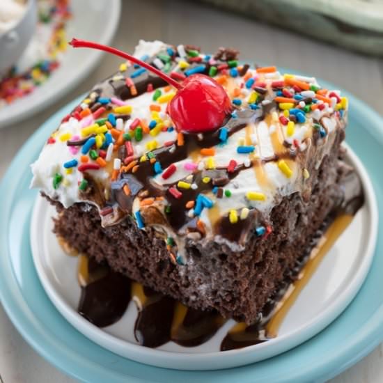 Ice Cream Poke Cake