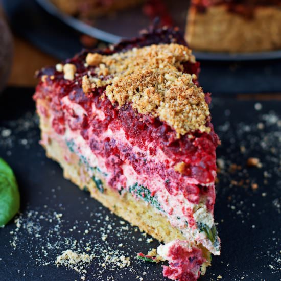 Beet and Spinach Tart