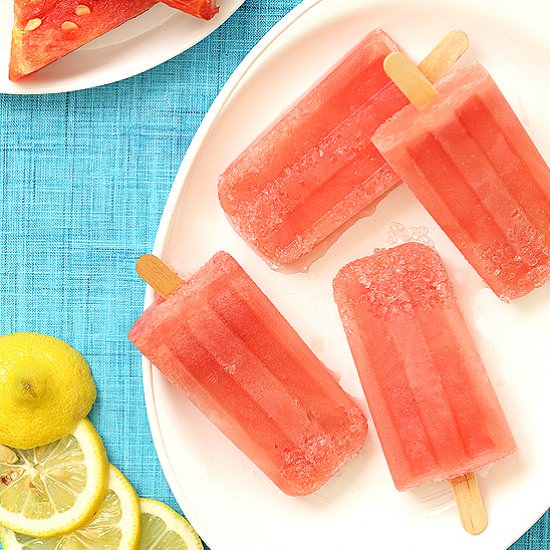 Watermelon Lemonade Margarita Pops