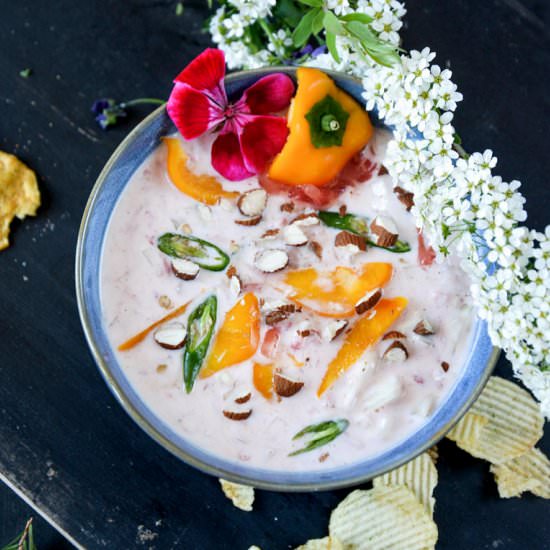 Watermelon Onion Yogurt Chip Dip