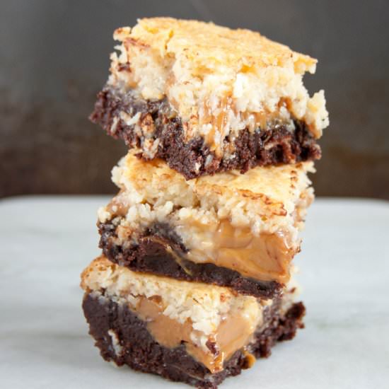 Dulce de Leche Coconut Brownies
