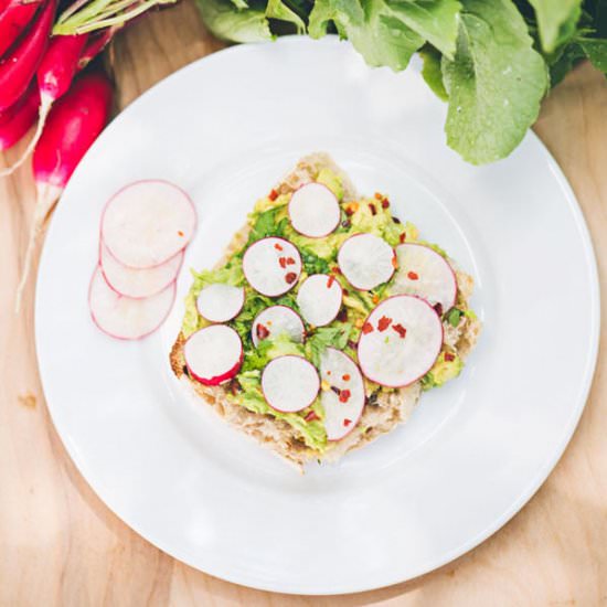 Radish Avocado Toast