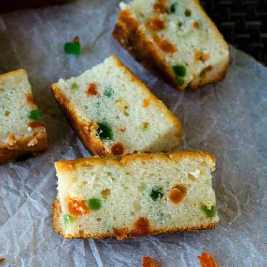 Eggless Tutti Frutti Cake