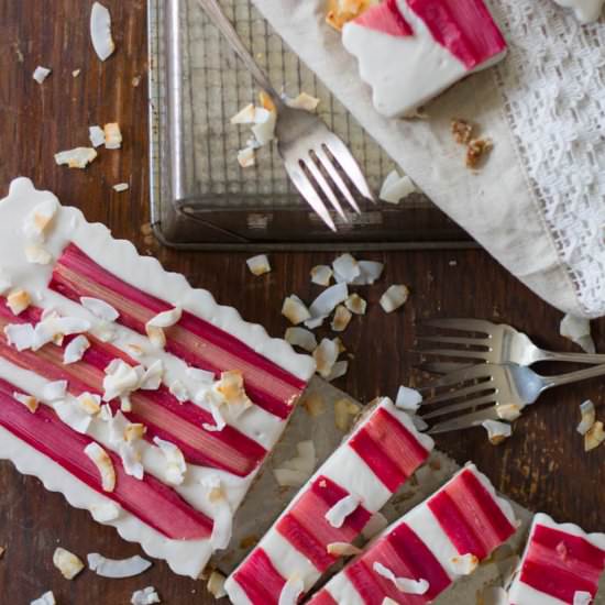 Creamy Coconut Rhubarb Tart