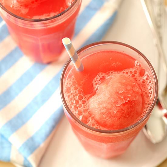 Watermelon Sorbet Floats