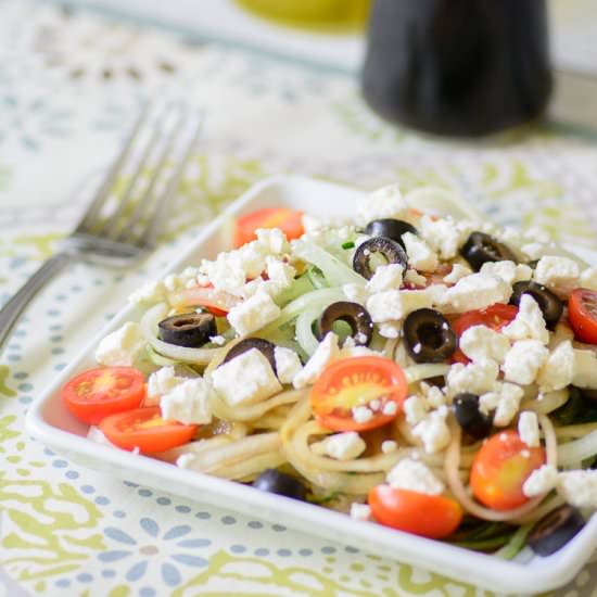 Greek Cucumber “Noodle” Salad