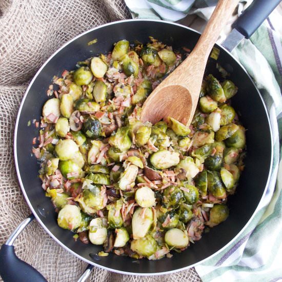 Maple Glazed Brussel Sprouts