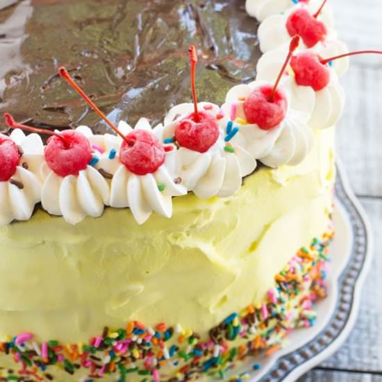 Frozen Banana Split Cake