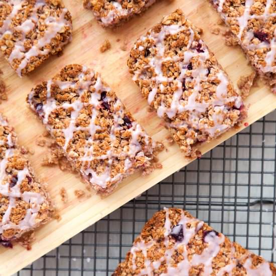 Pretty cherry oat bars