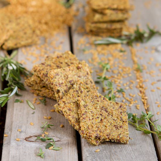 Egg-free! Roasted Herb Crackers