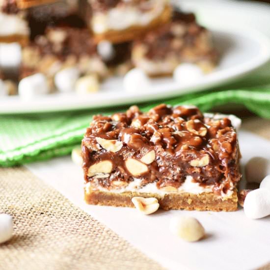 Gooey Chocolate Peanut Bars