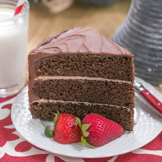 Triple Layer Chocolate Cake