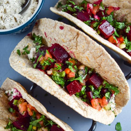Chipotle Roasted Beet Tacos