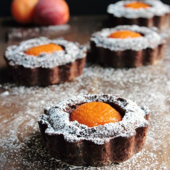 Dark Chocolate and Apricot Tarts