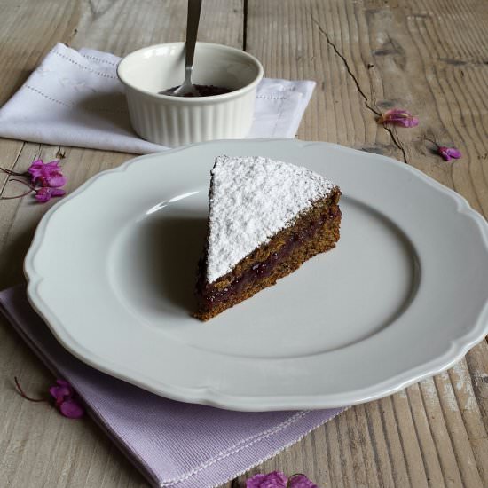 Buckwheat Cake with Cherries Jam
