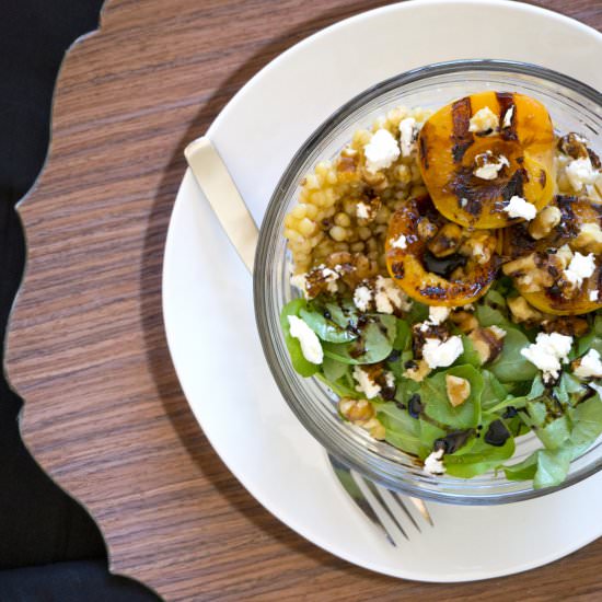 Grilled Apricot & Watercress Salad