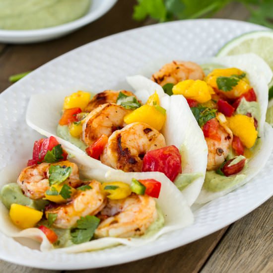 Chipotle Shrimp Jicama Tacos
