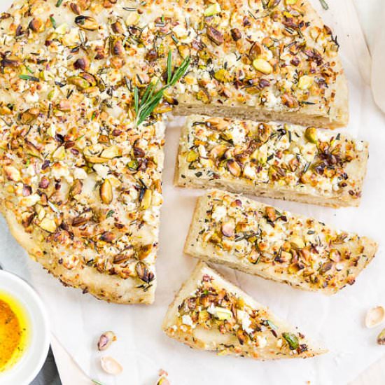 Goat Cheese & Pistachio Focaccia