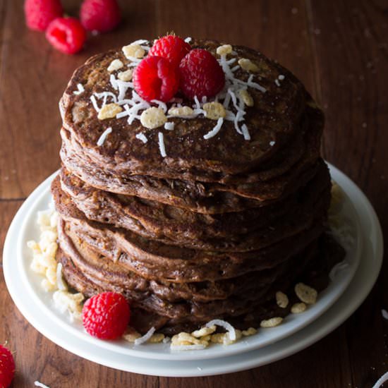 Coconut Krispie Pancakes