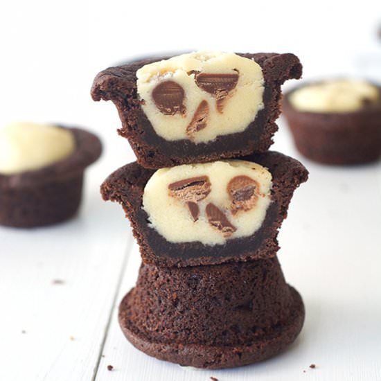 Cookie Dough Stuffed Cookie Cups