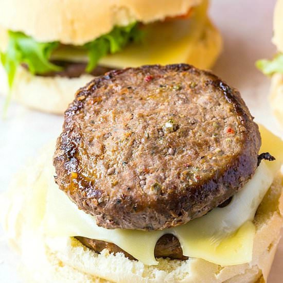Skinny Blue Cheese Burgers
