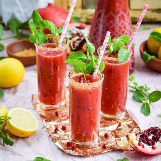 Watermelon & Pomegranate Slushies