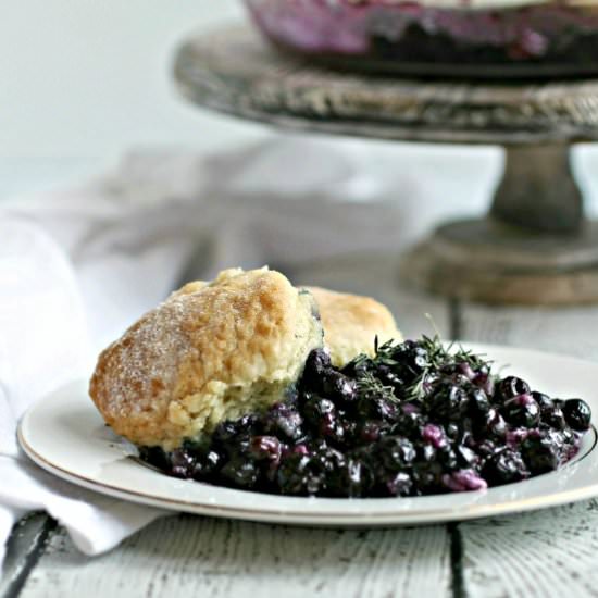 Blueberry Cobbler with Goat Cheese