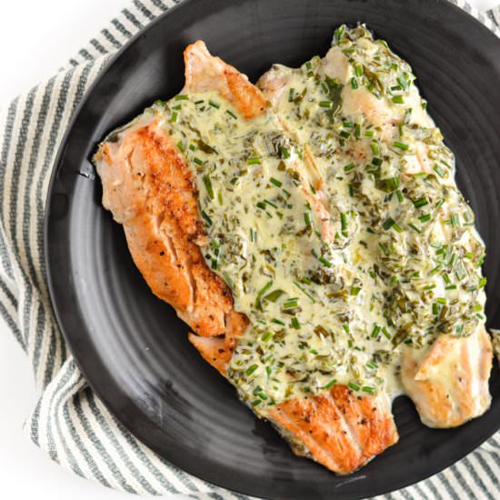 Trout with Sorrel Sauce
