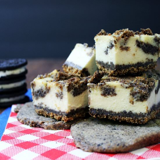 Oreo Cookie Cheesecake Squares