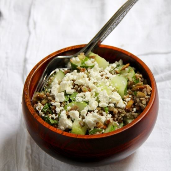 Bulgar, Lentil & Cucumber Salad