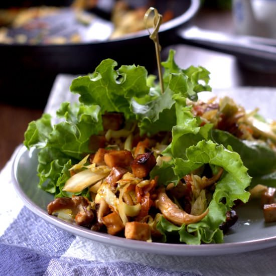 Moo Shu Tofu Lettuce Wraps