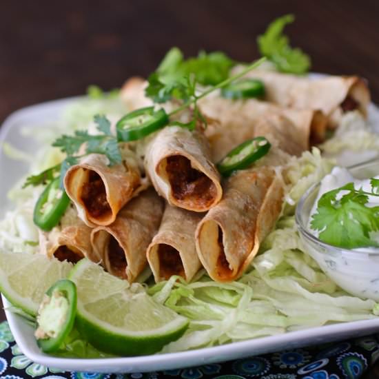 Easy Chorizo and Cheese Taquitos