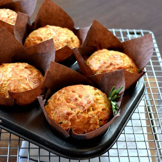 Gruyere & Roasted Garlic Muffins