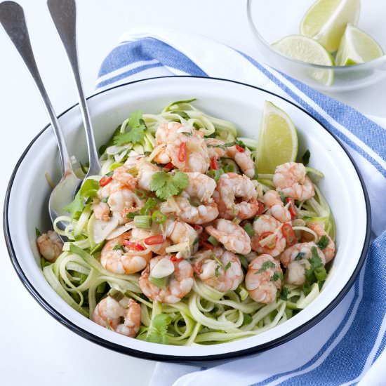 Thai Style Prawns with Zoodles